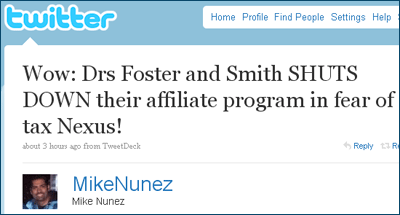 Affiliate Affiliate Business Internet Program on Drs  Foster And Smith Close Down Affiliate Program    Affiliate