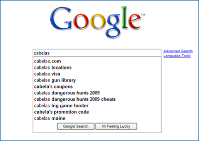 Google Suggest pre-May 2009