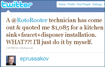 Tweet about RotoRooter