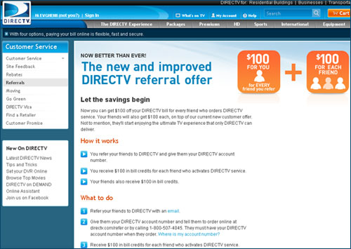 Directv Referral Program