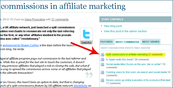 Split commissions in affiliate marketing