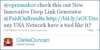 Tweet on PaidOnResults Deep Link Generator