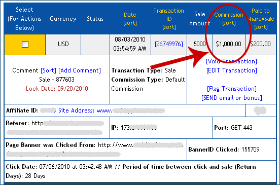 Affiliate earns $1000 commission on one sale